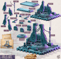 3D Printed Cast n Play Display Central Reactor Sci-Fi City Set Terrain Essentials Vol III Exteriors 28mm 32mm D&D