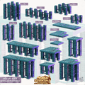 3D Printed Cast n Play Modular Platforms  Sci-Fi City Set Terrain Essentials Vol III Exteriors 28mm 32mm D&D