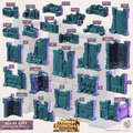 3D Printed Cast n Play Modular Walls Sci-Fi City Set Terrain Essentials Vol III Exteriors 28mm 32mm D&D
