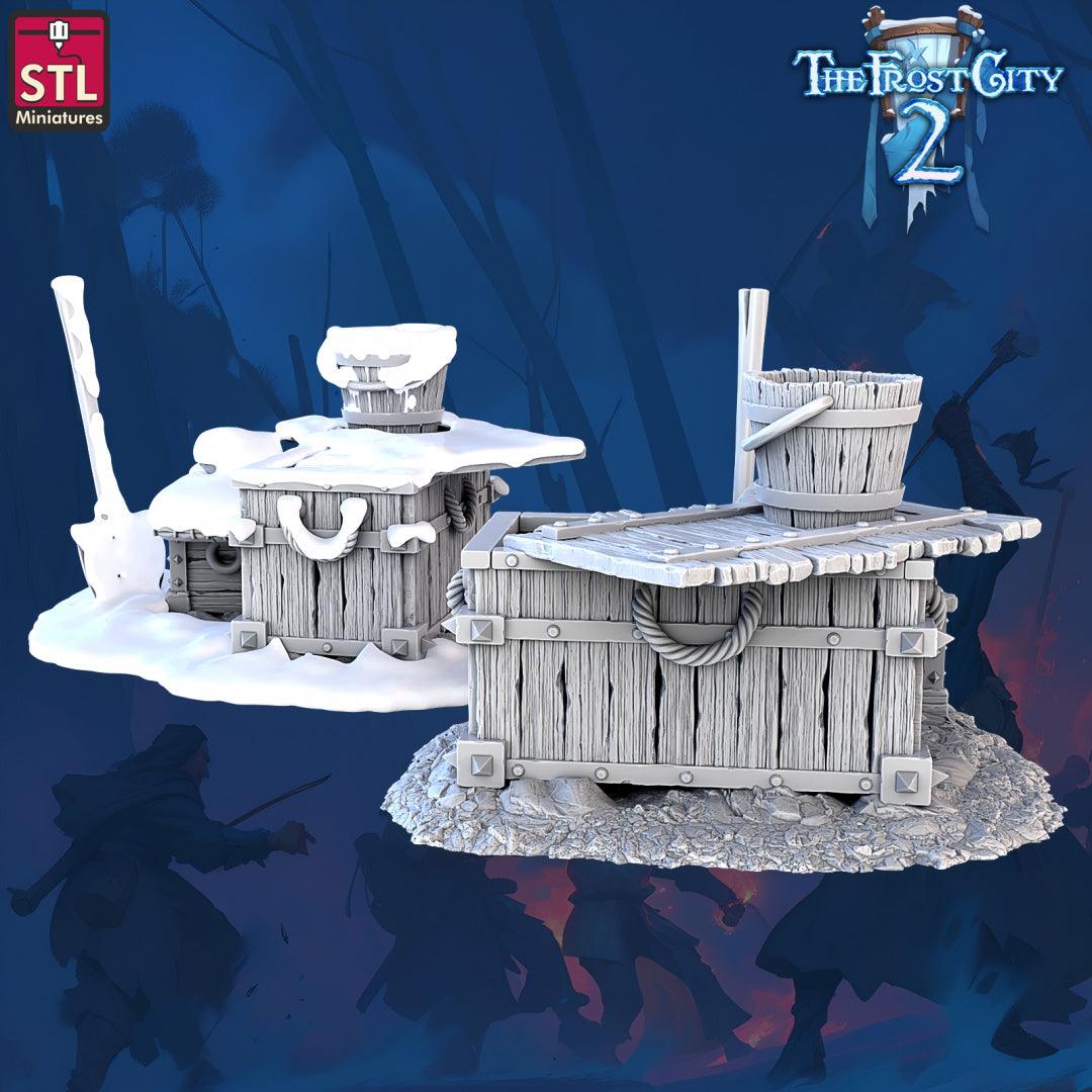 3D Printed STL Miniatures Scatter Terrain The Frost City 2 28 - 32mm War Gaming D&D